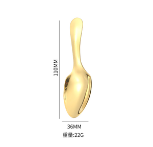 DF449 Gift Promotion Cute Stainless Steel <b>Spoon</b> Short Handle Gold Ice Cream Tea <b>Coffee</b> <b>Spoon</b> - Product Image 4
