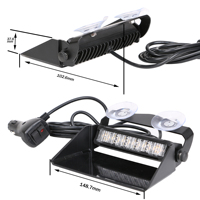 Luz Estroboscópica LED para Automóvil Coxswain, 16 LED, Rojo/Azul, Ámbar/Blanco, Luz de Emergencia Intermitente para Tablero, Luz de Advertencia para Parabrisas, 12v