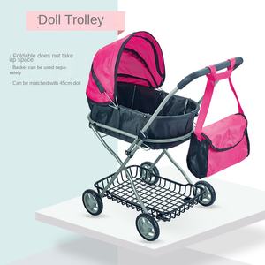 Simulation éducative haut de gamme bébé poussette chariot <span class=keywords><strong>grand</strong></span> jouet de poupée en plastique pour les filles jeu à la maison transfrontalier - Product Image 2