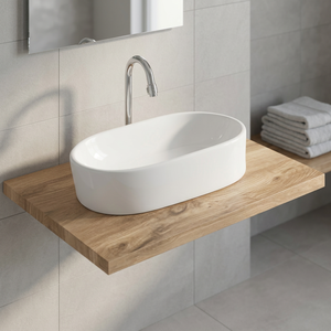 Évier de table en céramique de qualité exportée de petite taille à surface solide pour salles de bain d'Inde - Product Image 6