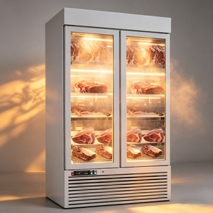Congelador de carne de doble puerta con ventilación y control digital, máquina comercial para el maduramiento de carne y uso en servicios de catering. - Product Image 6