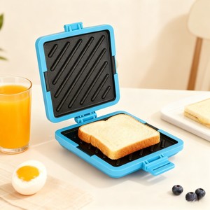 Machine à <span class=keywords><strong>sandwich</strong></span> multifonction transfrontalière 1000W+ et plaque de cuisson pour grill domestique, pour 2-3 tranches de <span class=keywords><strong>pain</strong></span>, barbecue et friture d'œufs - Product Image 4