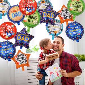 Nouveauté Ballon en aluminium rond de 10 pouces pour la fête des pères en espagnol Feliz Dia <span class=keywords><strong>Papa</strong></span> Globos - Product Image 6