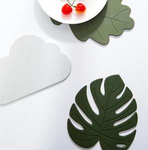 Restaurant <b>Silicone</b> Coaster Pot <b>Mat</b> Washable Table Kitchen Bowl Leaf Placemat Set - Product Image 5