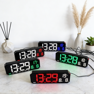 นาฬิกาปลุกดิจิตอล LED อเนกประสงค์ทันสมัย นาฬิกาตั้งโต๊ะอัจฉริยะ นาฬิกาตั้งโต๊ะ USB สำหรับตกแต่ง<span class=keywords><strong>บ้าน</strong></span>และสำนักงาน - Product Image 6
