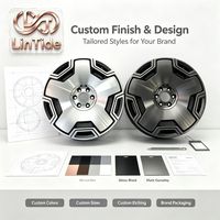 Rines de Aluminio Cóncavos de Estilo Clásico, Cuadrados, con Acabado Negro Brillante Pulido, Ruedas para Auto, PCD y ET Personalizados, Suministro de Fábrica