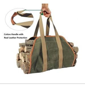 Échantillon Gratuit : Sac de Transport pour Cheminée en Toile Cirée pour Bois de Chauffage, Sac Fourre-tout pour Bûches d'Extérieur avec Poignées - Product Image 3