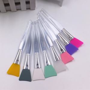 แปรงปัดมาส์กหน้าซิลิโคนด้ามจับยาวโปร่งใสทำจากคริสตัลอุปกรณ์แต่งหน้าเครื่องสำอาง - Product Image 1