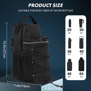 <span class=keywords><strong>Bolsa</strong></span> de Gimnasio Cruzada Magnética Personalizada con 4 Imanes Fuertes y Porta Botella de Agua Pequeño para Hombres y Mujeres, para Fitness y Deportes - Product Image 5