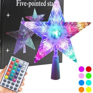 Christmas Decoration Tree Top Star Glowing Star Pentagram Decoration Tree Top Star - Product Image 2
