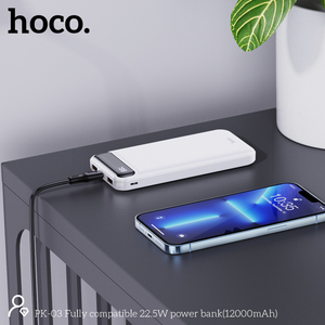 <span class=keywords><strong>Hoco</strong></span> OEM PK-03 12000MAh เข้ากันได้อย่างสมบูรณ์22.5W ชาร์จไฟได้อย่างร<span class=keywords><strong>ว</strong></span>ดเร็<span class=keywords><strong>ว</strong></span>ธนาคารอำนาจการแสดงผลดิจิตอล - Product Image 6