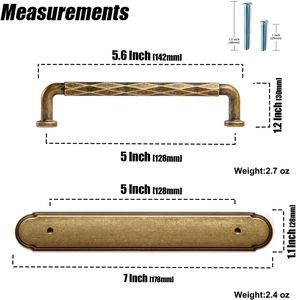Goo-Ki <span class=keywords><strong>5</strong></span> polegadas zinco liga puxadores do armário quadrado acabamento moderno 2-Pack durável mobiliário hardware para sala de estar armários - Product Image 2