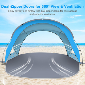 Tente de plage instantanée E-RIKE pour 3 personnes, personnalisée, imperméable, UPF <span class=keywords><strong>50</strong></span>+, abri solaire portable - Product Image 3