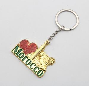 Porte-clés Souvenir Touristique du Maroc en Métal, Motif Minaret et Porte de la Ville de <span class=keywords><strong>Marrakech</strong></span>, Prix d'Usine, Idéal pour Cadeau - Product Image 2