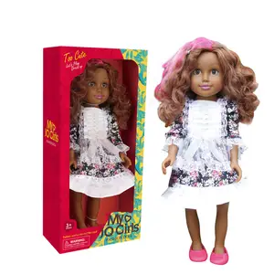 新到18英寸南非娃娃玩具女孩玩具乙烯基360度旋转时尚娃娃18英寸礼品玩具厂