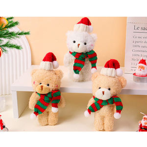 新款熊毛绒玩具吊坠背包摆件钥匙扣可爱圣诞熊毛绒毛绒熊礼品 - Product Image 1