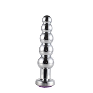 Dildo <span class=keywords><strong>anal</strong></span> en métal, bouchon <span class=keywords><strong>anal</strong></span>, perles de traction anale, dilatateur, masseur de prostate masculin, jouets sexuels pour adultes - Product Image 1
