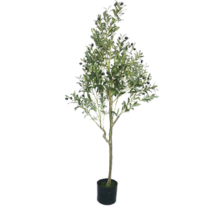 Dayanıklı çevre dostu paskalya noel yapay zeytin kapalı ev dekor için bonzai ağacı plastik saksı - Product Image 4