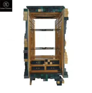 Gabinete de madera maciza tallado a mano de estilo italiano de lujo de fabricante chino de alta gama para Hotel Yacht Valia - Product Image 3