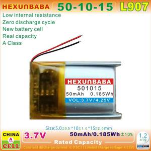 3.7V 50mAh 501015 2 Draden Polymeer Lithium Ion Batterij voor TWS Blauw OORDOPJES Tand Oortelefoon Luidspreker HOOFDTELEFOON L907 - Product Image 3