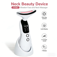 Masseur de beauté pour le cou et le visage avec micro-courant nettoyant, chauffant, hydratant, rajeunissant, outils de soin de la peau à domicile