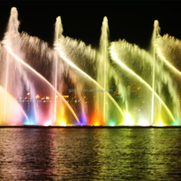 Fuentes Musicales Personalizadas de Fábrica, Espectáculos de Fuentes de Agua Grandes para Exteriores con Láser y Fuentes de Agua Danzantes con LED