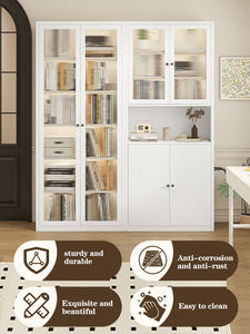 Suministro <span class=keywords><strong>de</strong></span> fábrica Sala <span class=keywords><strong>de</strong></span> estar <span class=keywords><strong>Puertas</strong></span> <span class=keywords><strong>de</strong></span> vidrio Gabinete <span class=keywords><strong>de</strong></span> almacenamiento <span class=keywords><strong>de</strong></span> exhibición Librería <span class=keywords><strong>de</strong></span> metal <span class=keywords><strong>con</strong></span> <span class=keywords><strong>puertas</strong></span> <span class=keywords><strong>de</strong></span> vidrio Dormitorio Archivador <span class=keywords><strong>de</strong></span> libros <span class=keywords><strong>de</strong></span> archivo <span class=keywords><strong>de</strong></span> acero - Product Image 4