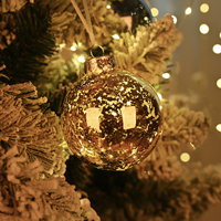 Boules de Noël suspendues Boling, forme circulaire, en plastique, modernes, électro-plaquées, pleine couleur, fabriquées à la machine, directement de l'usine
