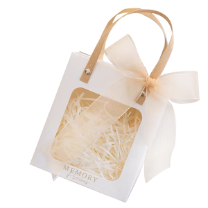 Sacchetto di Carta Personalizzato con Logo Stampato, Finestra Trasparente e Nastro, per Compleanni, Shopping, Matrimoni, Confezione Regalo - Product Image 3