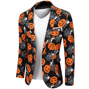 High Quality Men's Halloween Party <b>Blazer</b> One Button Casual Holiday Sport Coat - Product Image 1