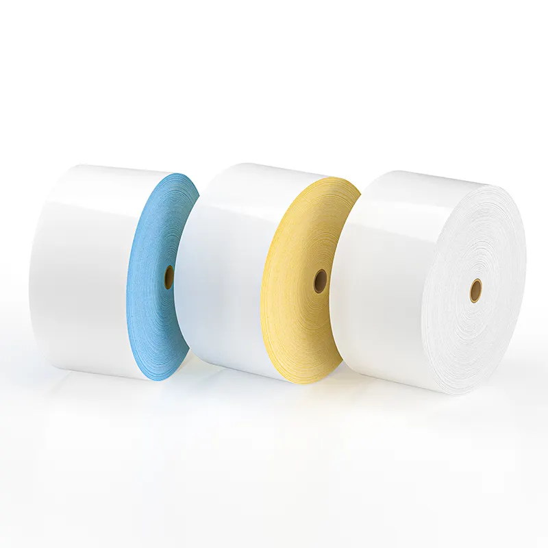 Прямые продажи PP label jumbo roll самоклеящаяся пленка наклейка с печатным сырьем Глянцевая белая акриловая пленка