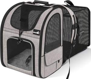 Free sample Pet Carrier for Small Cats <b>Dogs</b>, Travel Bag with Adequate Ventilation, 5 Mesh Windows, 3 Entrance - Product Image 5