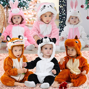 Fantasia de Inverno para Bebês Michley, Roupas para Meninos, 100% Flanela, Roupas Quentes para Meninas, Macacão de Animais para Bebês - Product Image 1