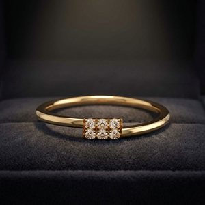 Pulsera de Oro Amarillo de 18k con Diamante Sintético Cultivado en Laboratorio, Certificado IGI, Corte Brillante Redondo, Estilo Clásico, Joyería de Compromiso para Mujer - Product Image 1