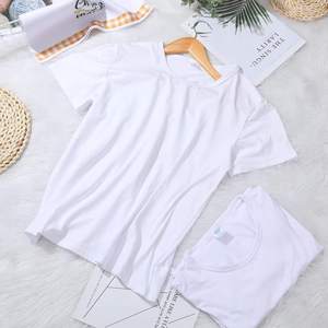 เสื้อยืดแขนสั้นผ้าฝ้ายแท้ 230 กรัม สำหรับผู้ชายและผู้หญิง สีพื้น ทรงหลวม สวมใส่สบาย ระบายอากาศได้ดี - Product Image 1