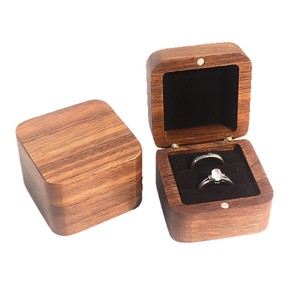 Caja de Madera para Joyería, Caja para Anillos de Boda, Organizador de Anillos y Aretes, Estuche de Regalo de Lujo para Aniversario, Caja para Pulseras - Product Image 5