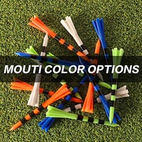 Accessoires de golf colorés personnalisés de qualité supérieure Tee-shirt de golf à 4 broches avec lignes noires Tees de golf en plastique
