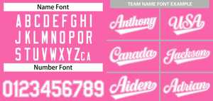 Maillot de baseball authentique de style classique rose-blanc-rose personnalisé - Product Image 3