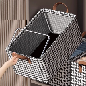 Conveniente caja de almacenamiento de ropa de tela plegable calcetín armario bolsas de almacenamiento de ropa para ropa - Product Image 3