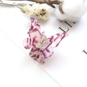 Pinzas para el <span class=keywords><strong>pelo</strong></span> <span class=keywords><strong>de</strong></span> estilo <span class=keywords><strong>coreano</strong></span> para niña, accesorios para el cabello con diseño simple, <span class=keywords><strong>corte</strong></span> acrílico, mini mariposa - Product Image 6