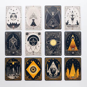 China hergestellt klassische <span class=keywords><strong>Tarot</strong></span> Deck-Gold Kanten Oracle Karten vergoldet Gold Lady Divination Spielkarten für den Familien gebrauch - Product Image 6