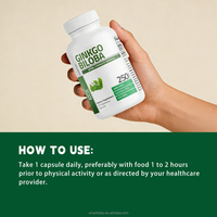 Capsules de Ginkgo Biloba et de Phosphatidylsérine, Complément Nootropique Sans Gluten, Dosage Personnalisable de 500 mg à 1500 mg