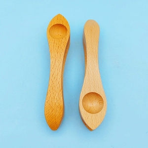 Vente en gros : Instrument de percussion Orff en bois de hêtre, claquettes à main en forme de cuillère, shaker rythmique en bois pour enfants - Product Image 5