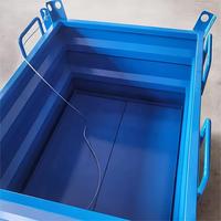Bac de collecte de déchets en acier robuste Q235 CASE CARTER OEM, benne basculante pour chariot élévateur, bac de manutention métallique, bac à ferraille
