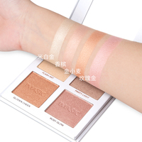 IMAGIC végétalien 4 couleurs maquillage chatoyant surligneur 3 en 1 fard à paupières blush et palette de contours