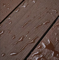 Planche de terrasse de jardin en WPC imperméable, anti-UV, revêtement composite bois-plastique