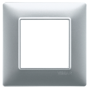 Vimar Wall <b>Switch</b> Matt Silver Plate 8x13cm 0.9cm Height - Product Image 1