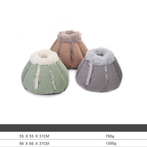 Schaffellteppich Schlaf Food Schlafkapsel-Design Katzenbett große Kissen Hund Haustier beheiztes Baby-Rotan-Bett Hunde Holzboot - Product Image 6