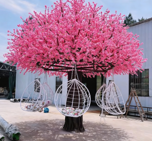 Arbres de cerisier Sakura en fibre de verre résistants aux UV, design personnalisé fait main, haute simulation, pour décoration extérieure de mariage - Product Image 2