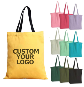 Bolsa de tela de algodón impresa personalizada, bolsa reutilizable para alimentos, bolsa de compras - Product Image 1